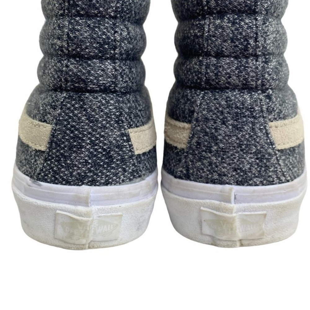 Vans Sk8-Hi Sneakers Grey Mens 7 Womens 8.5 Jersey Knit High Top‎ Skate Shoes - Picture 7 of 8